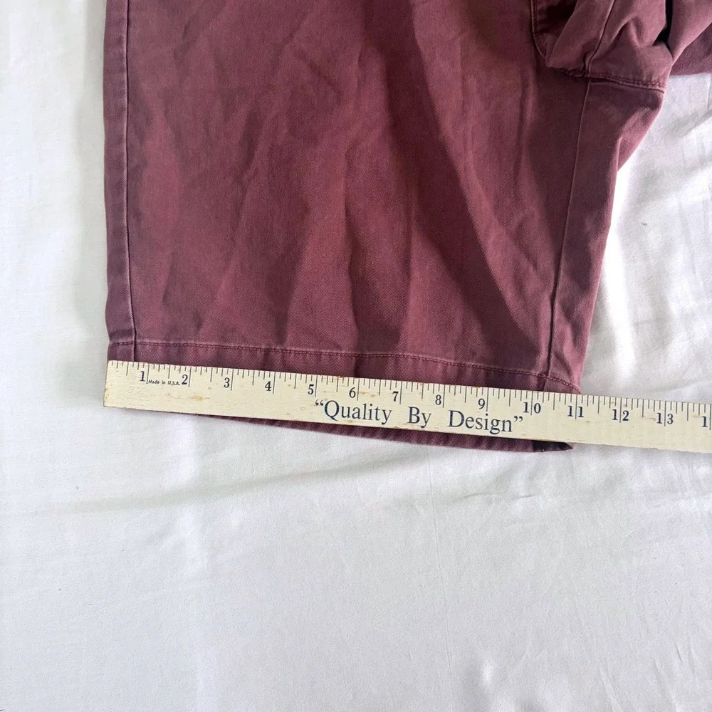Vintage J.Crew Men's 36 Burgundy Plum Cotton Chino‎ Shorts Dadcore Golf Summer